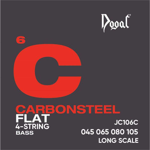 Dogal JC106C Carbon Steel Flatwound Bassnaren (45-105)