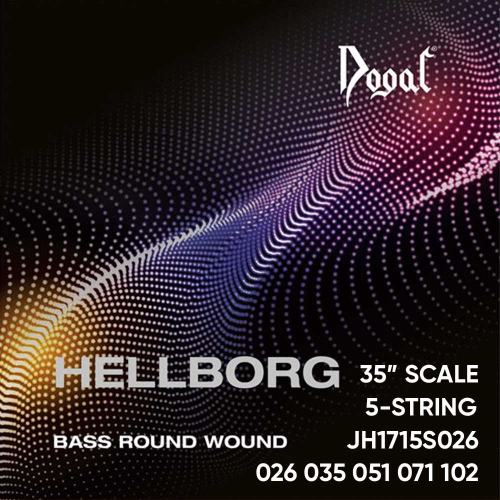Dogal JH1715S026 Jonas Hellborg Perfect Pitch Bassnaren 5-Snarig Stranded Core (26-102)