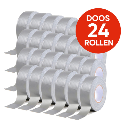 GEWA Gaffer-Tape Stage Tape 5cm Grijs/Zilver 50 Meter - Doos 24 stuks Op=Op