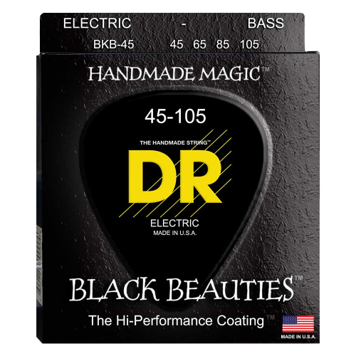DR Strings BKB-45 Black Beauties K3-Coated Bassnaren (45-105)