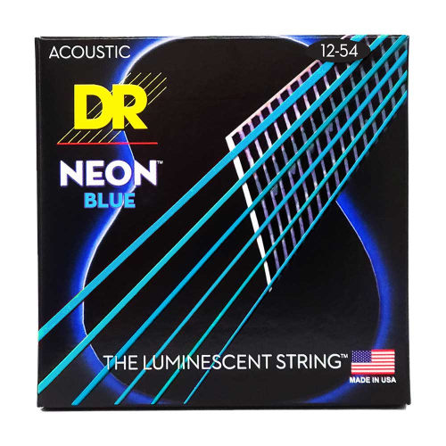 DR Strings NBA-12 Neon Blue Akoestische Snaren (12-54), K3 Coating