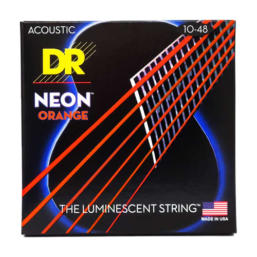 DR Strings NOA-10 Neon Orange Akoestische Snaren (10-48), K3 Coating