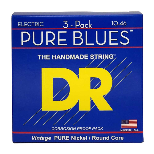 DR Strings PHR-10-3PK Pure Blues Elektrische Gitaarsnaren (10-46) 3-Pack