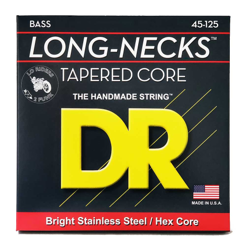 DR Strings TMH5-45 Long Necks Tapered Bassnaren 5-Snarig (45-125)