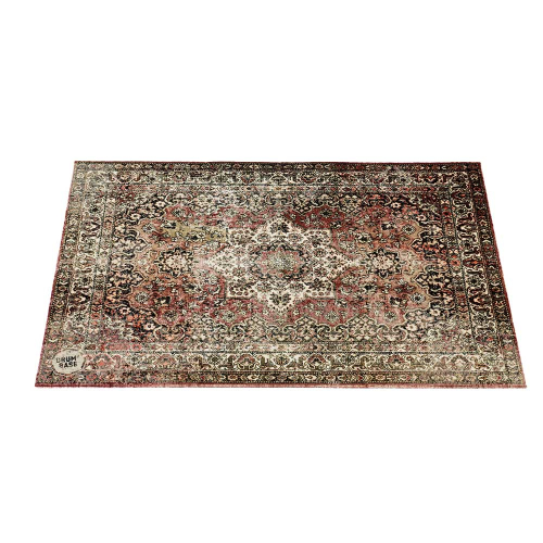DRUMnBASE Vintage Persian Stage Rug Classic Worn (130 cm x 90 cm)