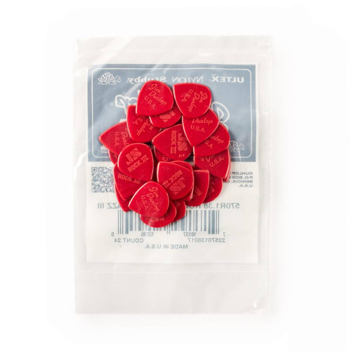 Dunlop 570R138 Rock III Nylon Jazz III Plectrum 24-Pack