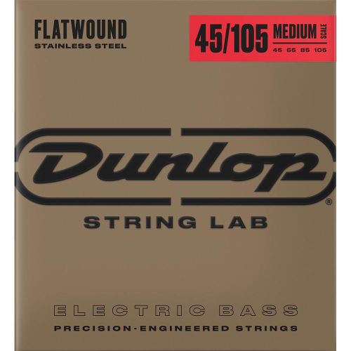 Dunlop DBFS45105M Flatwound Bassnaren Medium Scale (45-105)