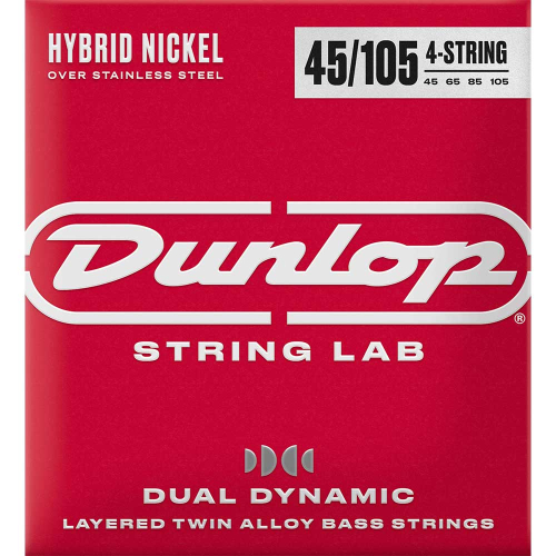 Dunlop DBHYN45105 Dual Dynamic Hybrid Nickel Bassnaren (45-105)