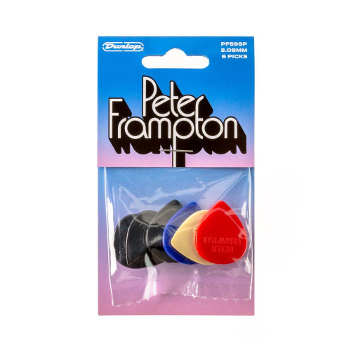 Dunlop PF599P Peter Frampton Vintage Jazz Teardrop Plectrum 6-Pack