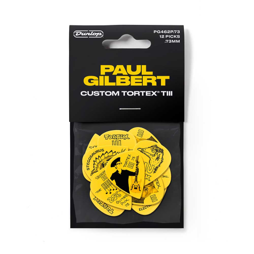 Dunlop PG462P Paul Gilbert Custom Tortex III 0.73mm Plectrum 12-Pack