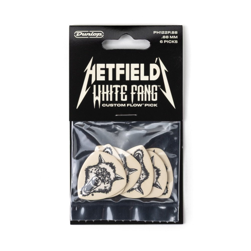 Dunlop PH122P088 James Hetfield White Fang 0.88mm Plectrum 6-Pack