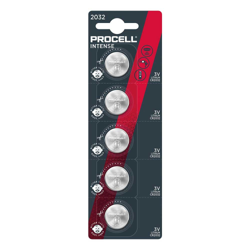 Duracell Procell Intense CR2032 Knoopcel Batterij Strip / 5-Pack
