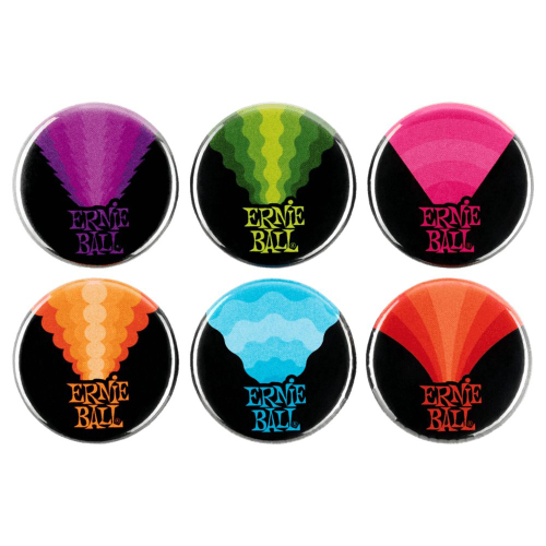 Ernie Ball 4008 Set 6 Badges "Colors of Rock'n'Roll" - Op = Op