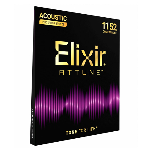 Elixir 21027 Attune Coated Akoestische Gitaarsnaren (11-52) Custom Light