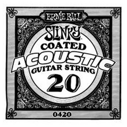 Ernie Ball 0420 Coated 80/20 Bronze .020 Losse Snaar