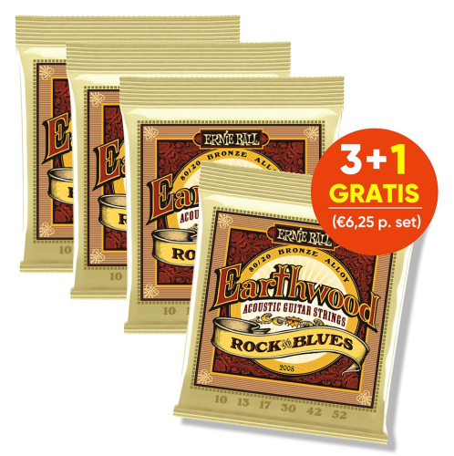 Ernie Ball 2008 Earthwood Westernsnaren (10-52) Rock&Blues