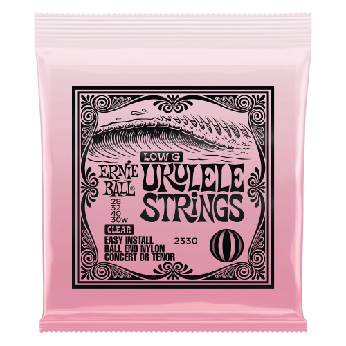 Ernie Ball 2330 Ukulele Snaren Clear Nylon met Bal-Einde (Lage G)