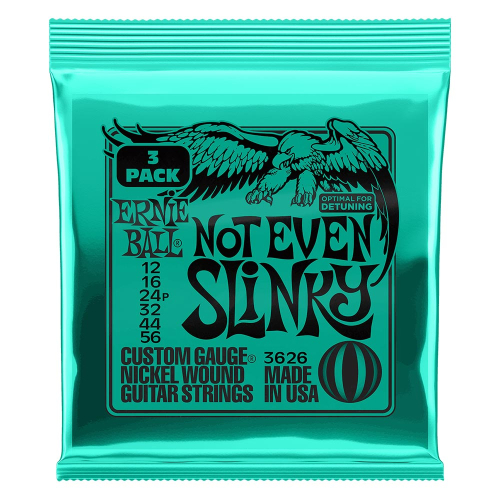 Ernie Ball 3626 Not Even Slinky Elektrische Gitaarsnaren (12-56) 3-Pack