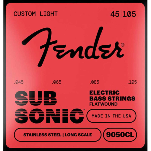Fender 9050CL SubSonic Flatwound Stainless Bassnaren (45-105) Custom Light