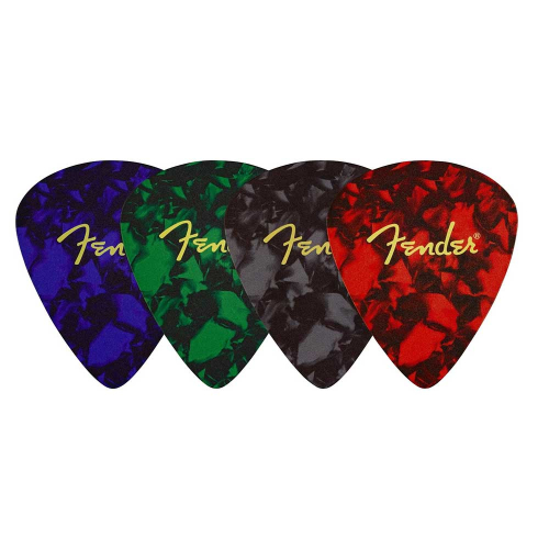 Fender Pick Shape Logo Coasters Multi-Color Onderzetters (4 Stuks)