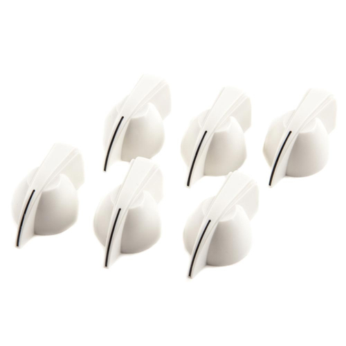 Fender Versterker Knoppenset "Chicken Head"-Style Wit (6 Stuks) 0073688049