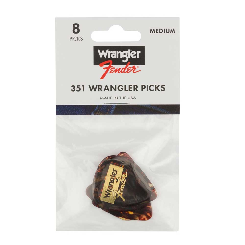 Fender Wrangler Tortoise 351-Shape 0.71mm Plectrums 8-Pack