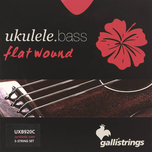 Galli KA-BASS-5FW Flatwound Bas Ukulele Snaren 5-Snarig 20.5" Schaallengte (48-130)