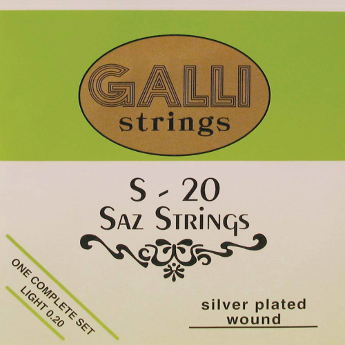 Galli S020 Silverplated Snarenset Light voor Saz / Bağlama (8-32)