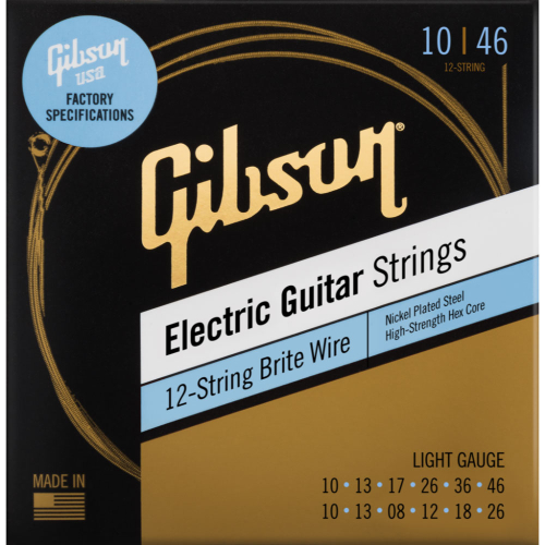 Gibson SEG-BW12L Brite Wire Elektrische Gitaarsnaren 12-Snarig (10-46)