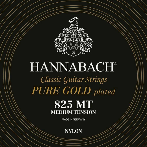 Hannabach 825MT Pure Gold Plated Klassieke Gitaarsnaren - Medium Spanning