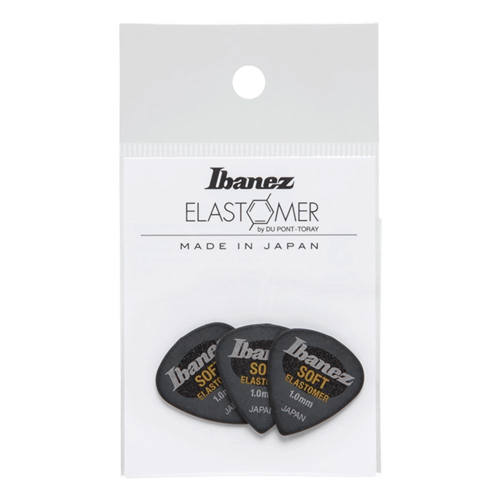 Ibanez BEL16ST10S-HBK Elastomeer (Soft) Jazz 1.0mm Plectrum 3-Pack