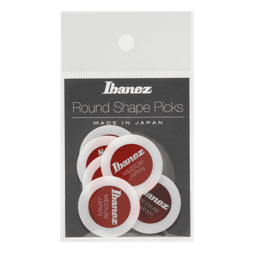 Ibanez PPA1M-WH Medium Plectrum Rond 0.80mm 6-Pack - Wit