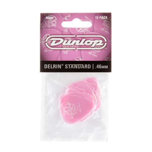 Dunlop 41P46 Delrin Plectrum 0.46mm 12-Pack