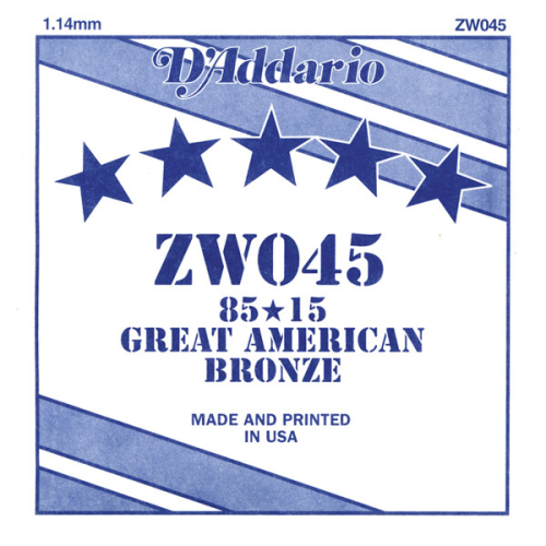 D'Addario ZW045 85/15 Bronze .045 Losse Snaar