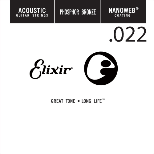 Elixir 14122 Nanoweb Phosphor Bronze Acoustic .022 Losse Snaar