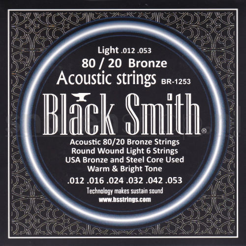 BlackSmith BR-1253 Snaren voor Akoestische Gitaar (12-53) Light