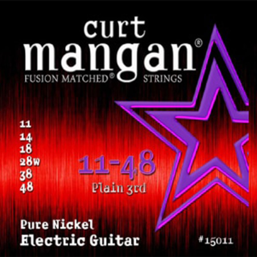 Curt Mangan 15011 Pure Nickel Snaren voor Elektrische Gitaar (11-48)