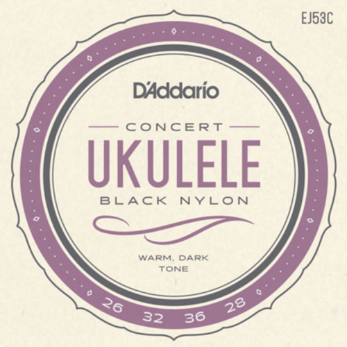 D'Addario EJ53C Black Nylon Concert Ukulele Snaren (26-28)