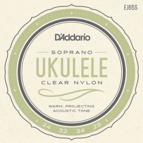 D'Addario EJ65S Clear Nylon Sopraan Ukulele Snaren (24-28)