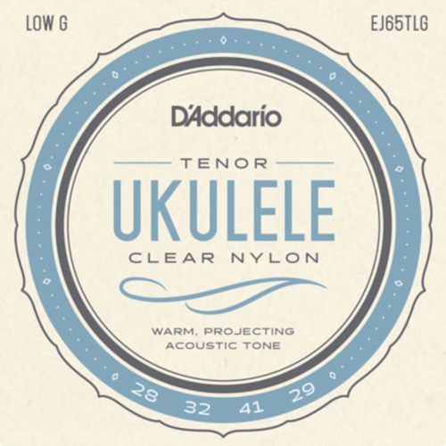 D'Addario EJ65TLG Clear Nylon Tenor Ukulele Snaren (28-29) Lage G