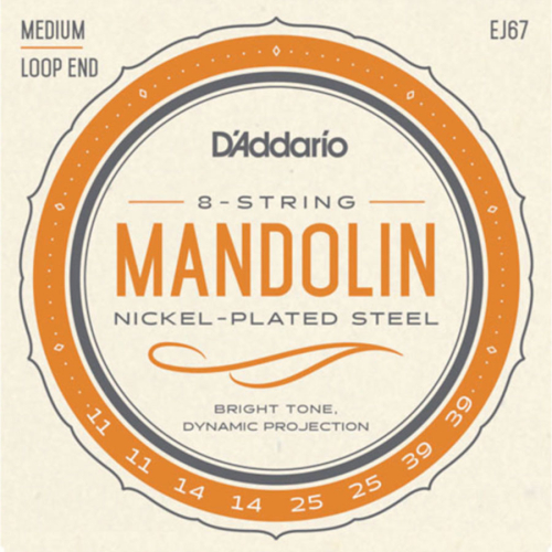 D'Addario EJ67 Mandoline Snaren Nickel Plated Steel (11-39) Medium