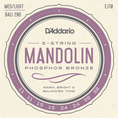 D'Addario EJ70 Mandoline Snaren met Bal-Eind (11-38) Medium Light