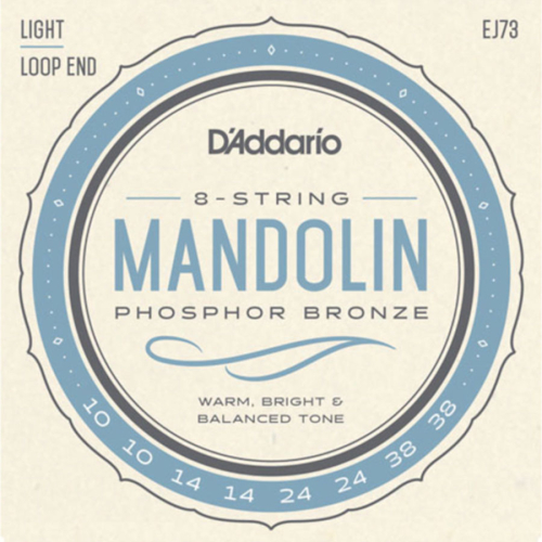 D'Addario EJ73 Phosphor Bronze Mandoline Snaren (10-38) Light