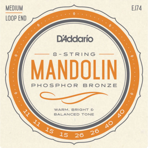 D'Addario EJ74 Phosphor Bronze Mandolinesnaren (11-40) Medium