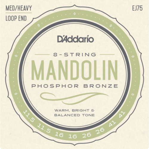 D'Addario EJ75 Phosphor Bronze Mandolinesnaren (11.5-41) Medium/Heavy