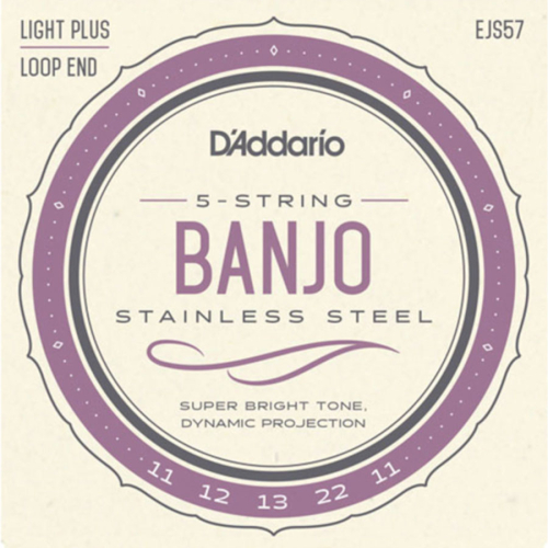 D'Addario EJS57 Stainless Steel Banjo Snaren 5-Snarig (11-22)