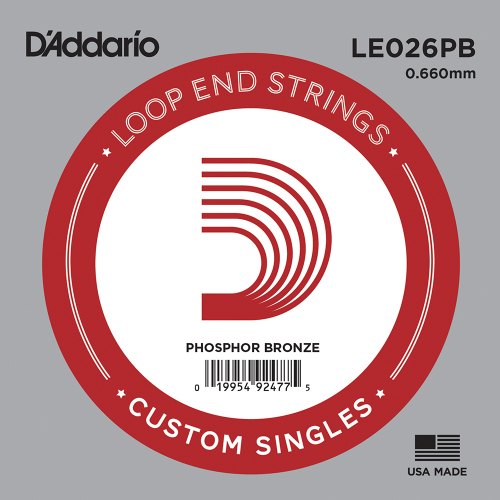 D'Addario LE026PB Phosphor Bronze Losse Banjo / Mandoline Snaar .026