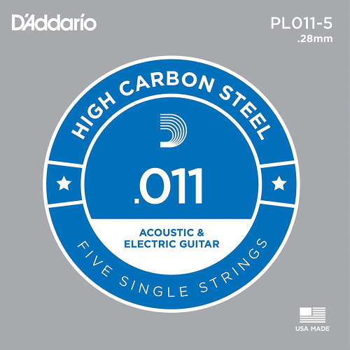 D'Addario PL011-5 Losse Snaren .011 Elektrisch/Western 5-Pack