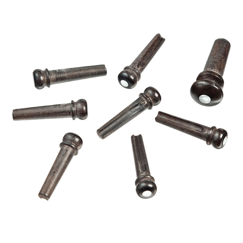 D'Addario PWPS3 Set Ebbenhouten Brugpennen met Pearl Inlay incl. Eindpen (8-Pack)