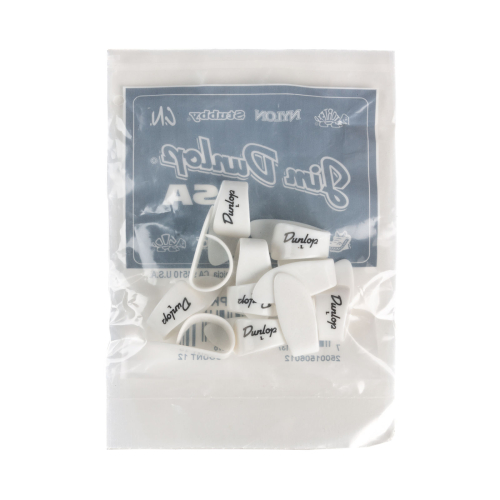 Dunlop 9003R Plastic Duimplectrum Large Wit 12-Pack
